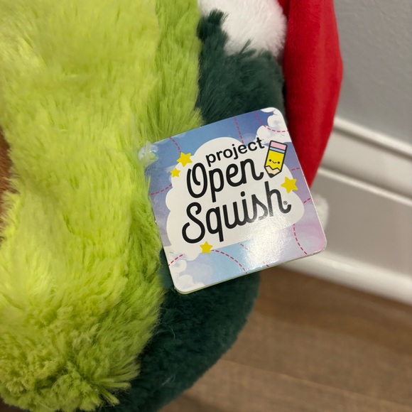 Green Avocado Plush with Santa Hat - Picture 4 of 9